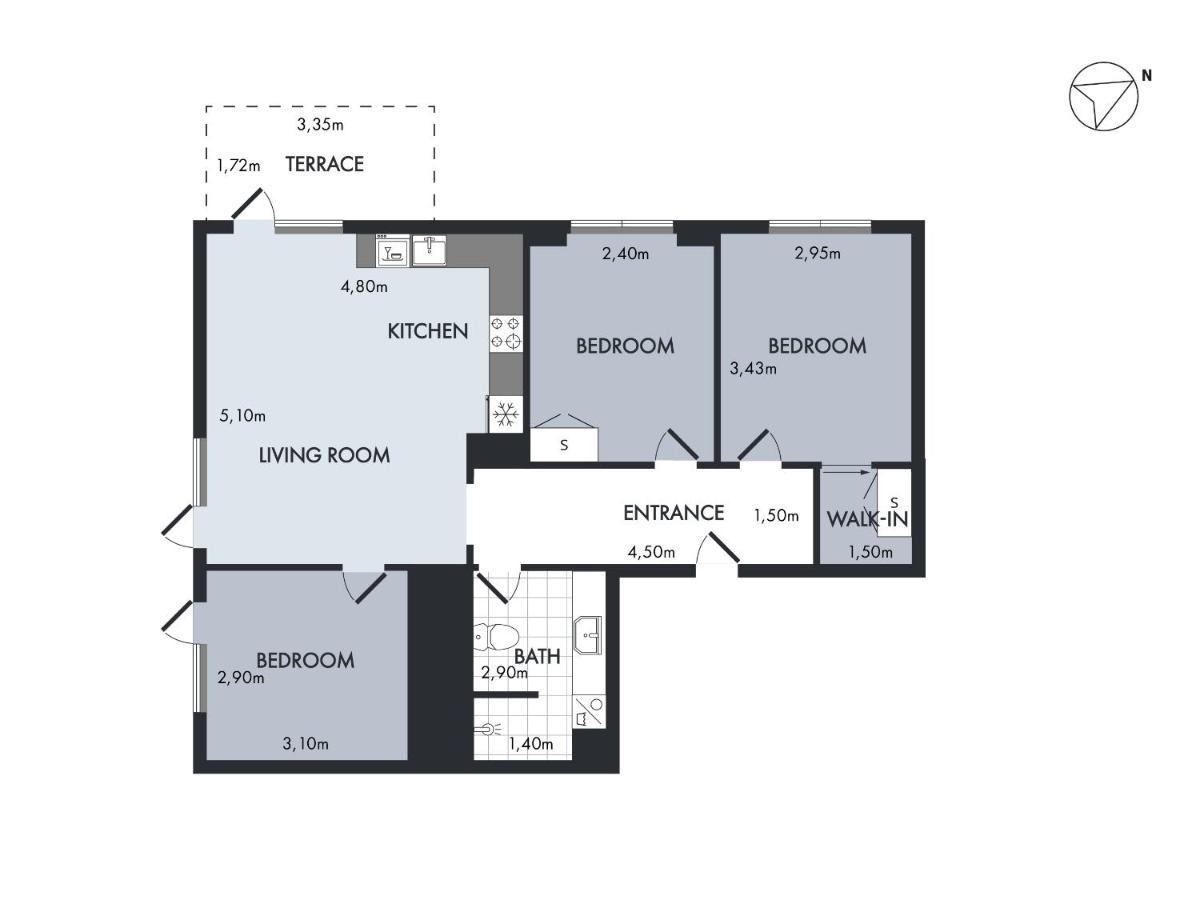 Sanders Arena - Chic Three-bedroom Close To Metro Station * Kopenhagen
